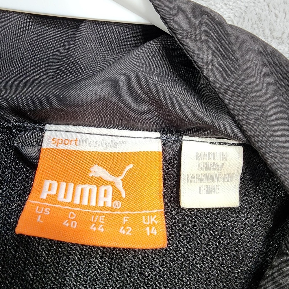 Puma Jacket Womens L Black DryCELL Hooded Convertible Vest Full Zip Running - Picture 16 of 16